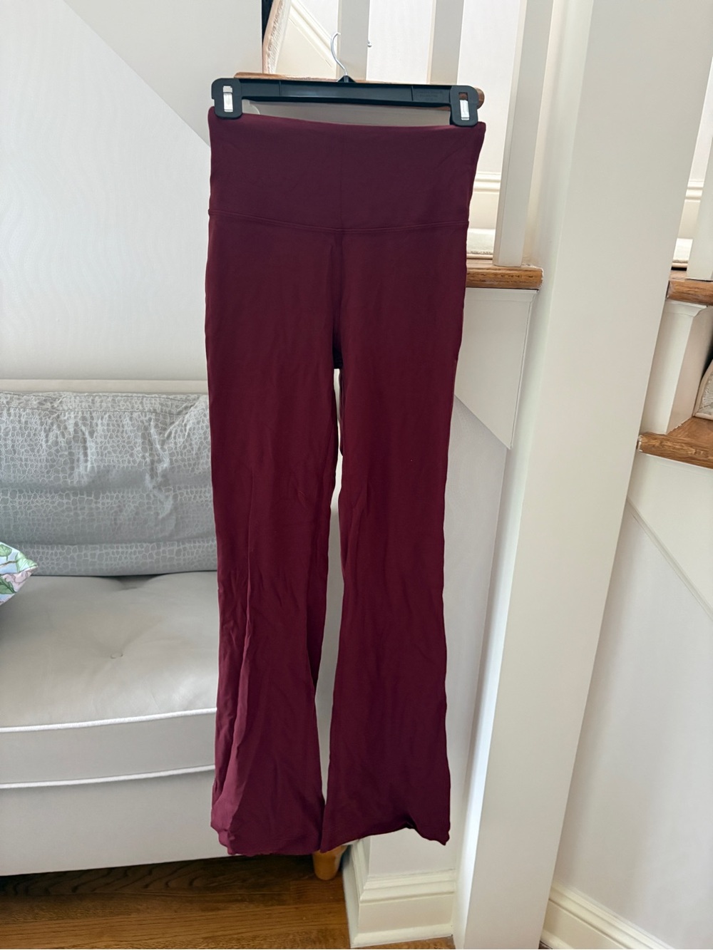lululemon athletica Womens groove Flared Leggings in Deep Burgundy